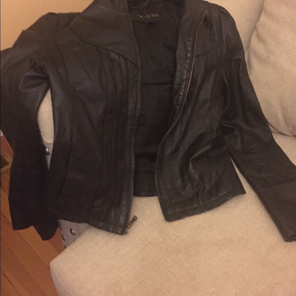 Guess real leather jacket